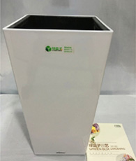 绿盒子高档瓷白花盆